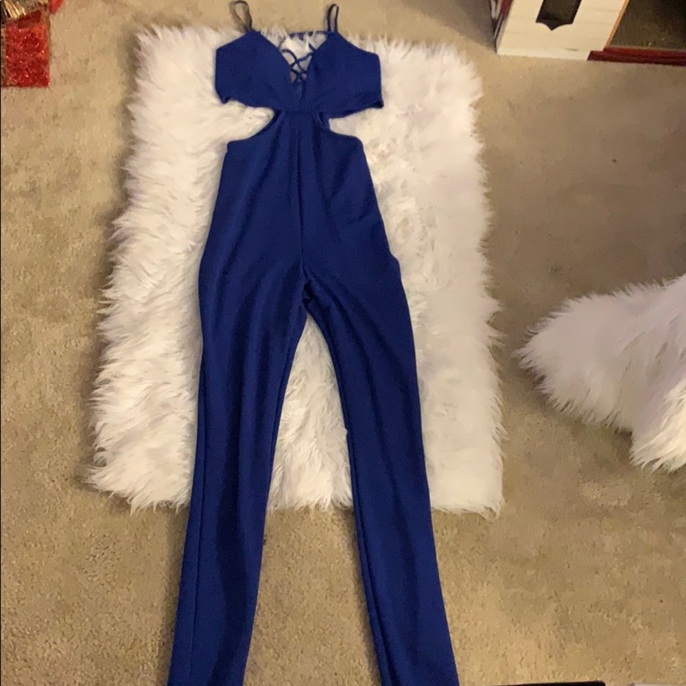 Blue jumpsuit